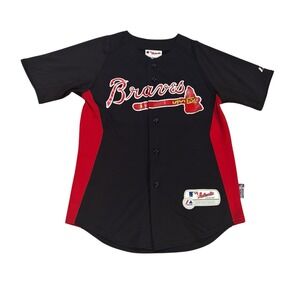 Majestic Atlanta Braves Jason Heyward‎ Jersey Women's Medium Red Blue